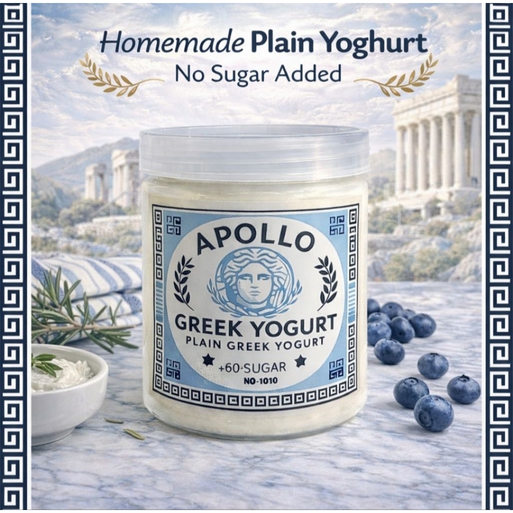 Apollo Greek Yoghurt/Plain Yoghurt/Plain Greek Yoghurt/Yoghurt Plain/Homemade Yoghurt
