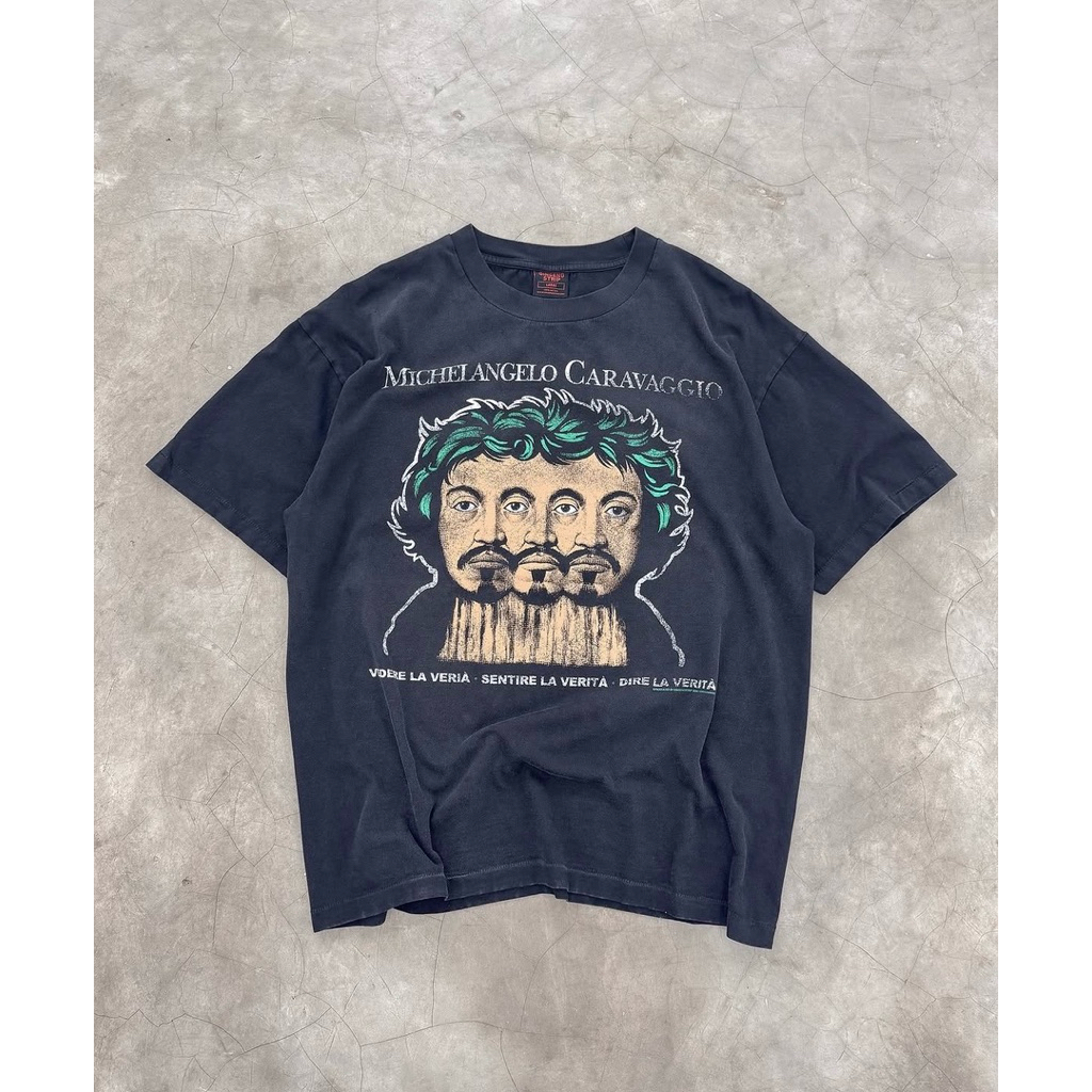 T-Shirt / Tees Bootleg GINSENGSTRIP Caravaggio Black Faded Colour (NEW) | Bootleg GINSENG STRIP