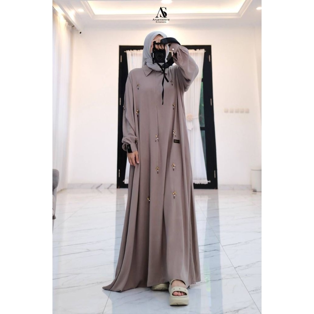 DRESS ORI BY ANJANI STORE|TWILL UNIQLO PREMIUM PAYET|BESTSELLER|TERBARU