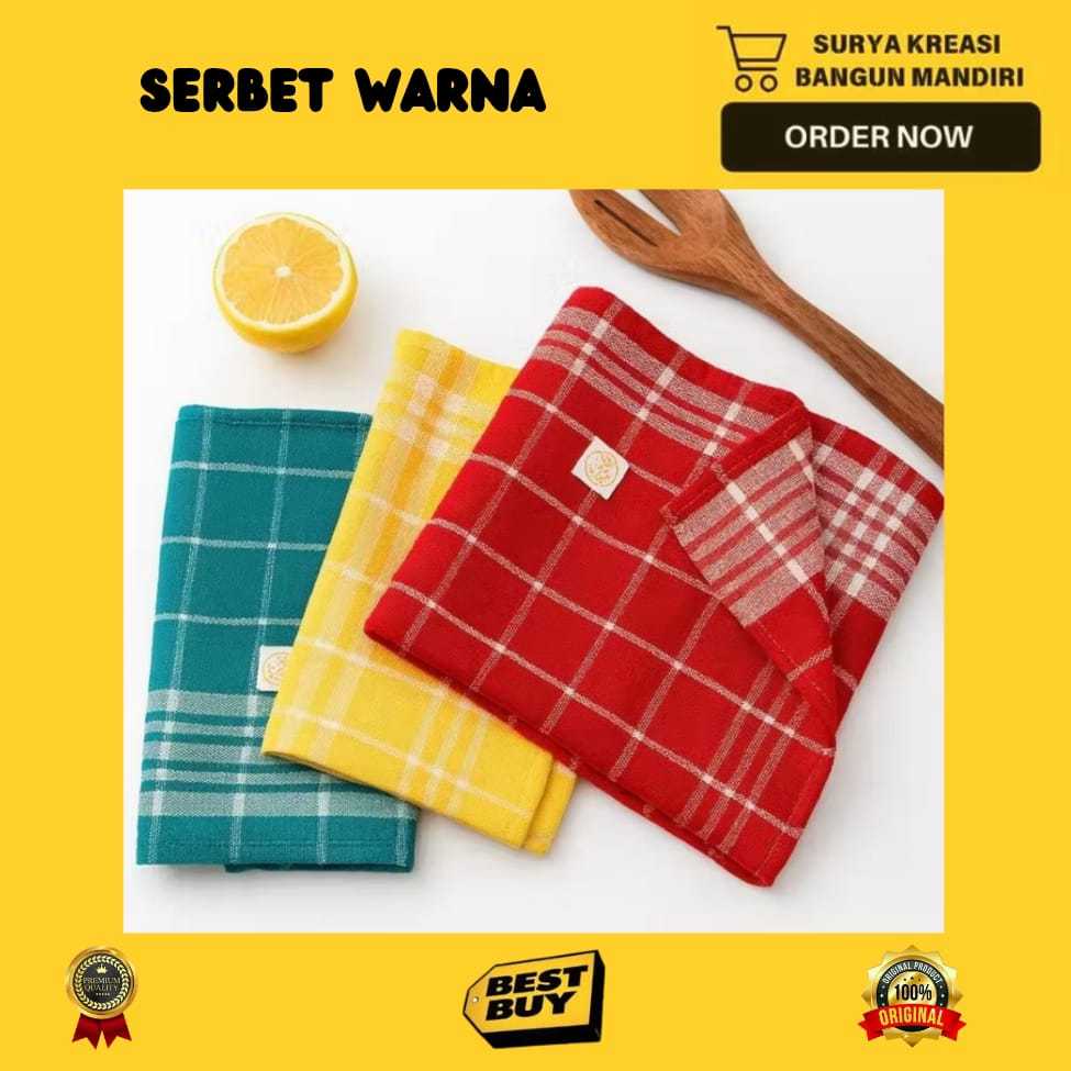 SERBET DAPUR - KAIN LAP PIRING - SERBET WARNA - SERBET KOTAK-KOTAK - SERBET KATUN - SERBET NYERAP AI