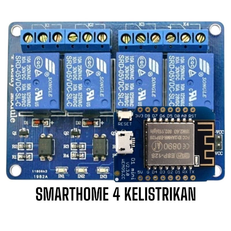 SMARTHOME Saklar listrik rumah modern / Controller on.of saklar listrik jarak jauh / SmartHome 4 pin