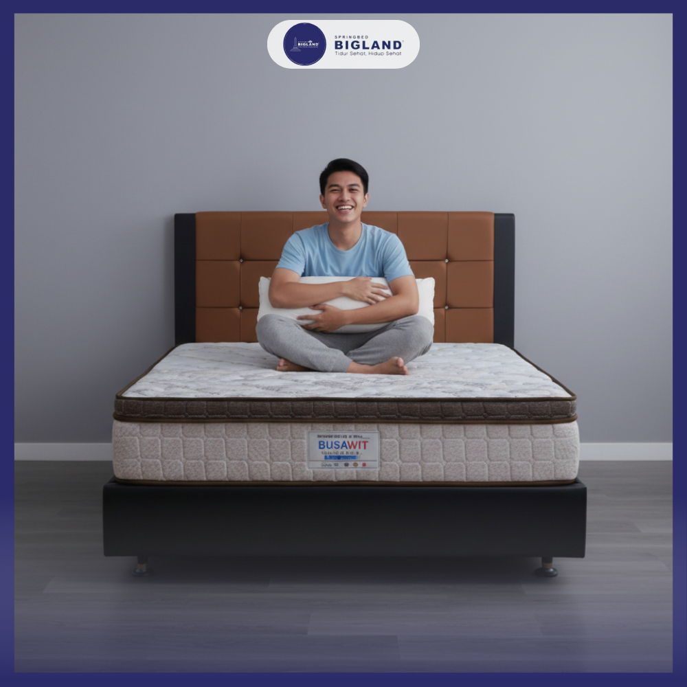 Kasur Busa density 24 type Busawit dengan tambahan Pillowtop ukuran 100x200, 120x200, 140x200, 160x2