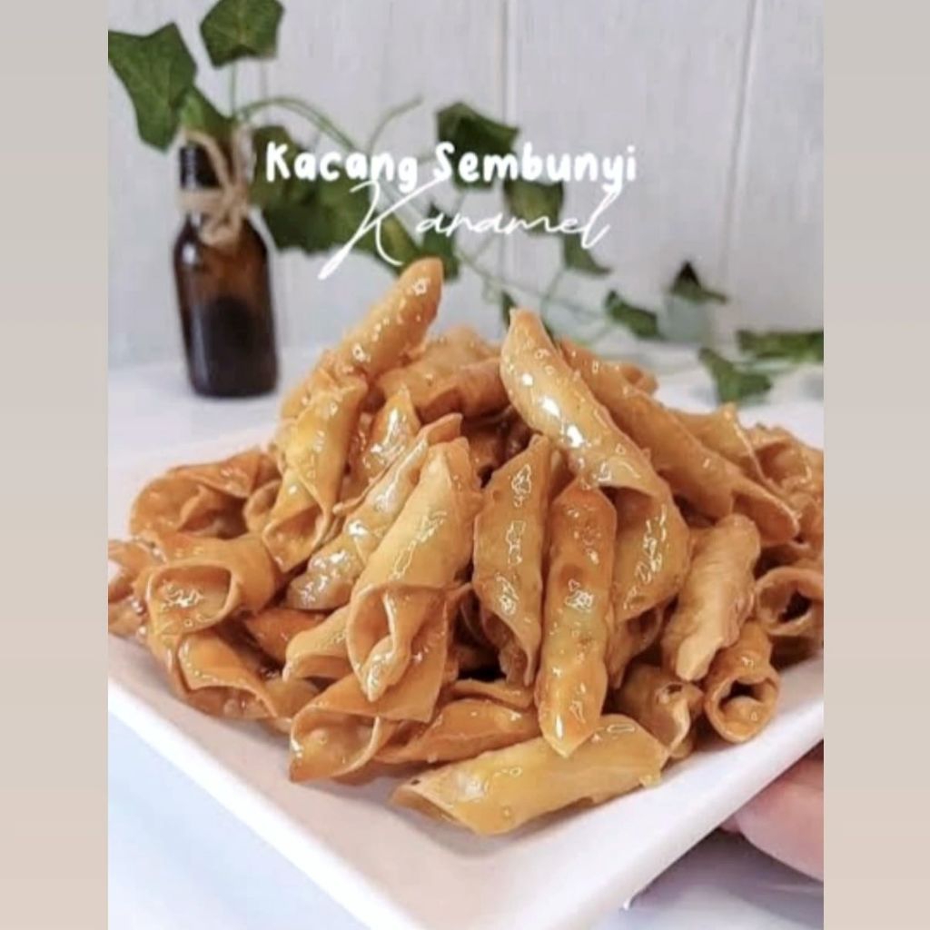 Kacang Sembunyi Karamel 500 gr • Kue Kering Kacang Ngumpet Umpet Enak Renyah Manis Gula