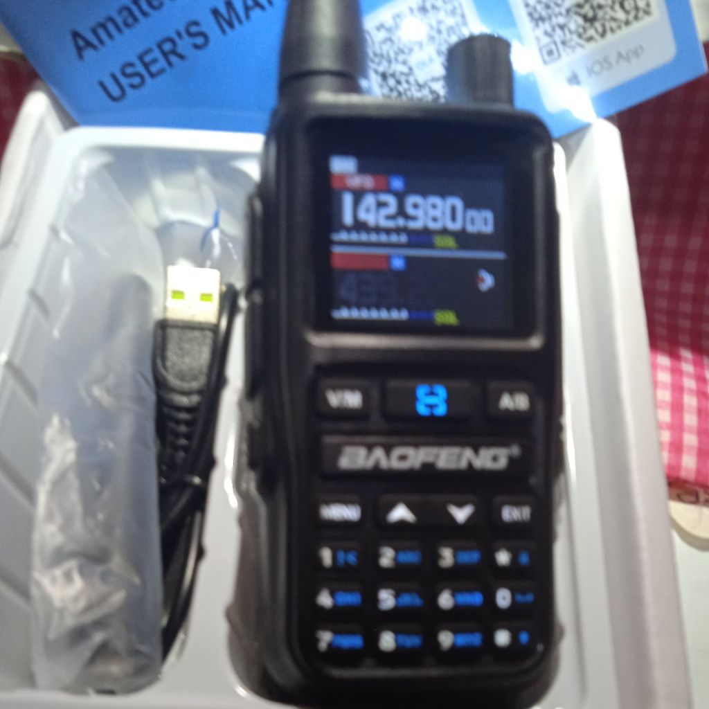 C O D 1 unit HT BAOFENG UV 5R Mini Vhf Uhf komplit set 100% Baru