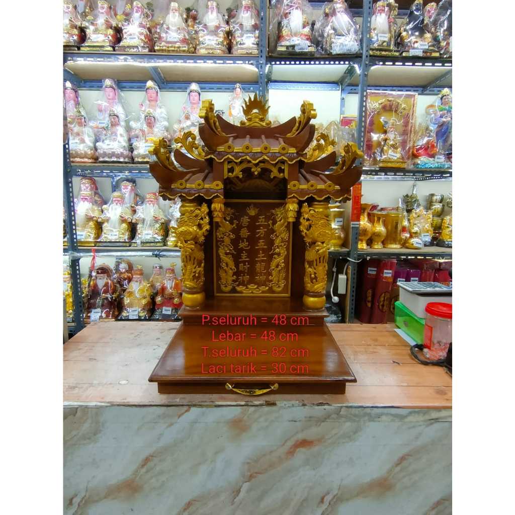 Rumah dewa bumi / tecukong / tutikong - kayu jati - s25