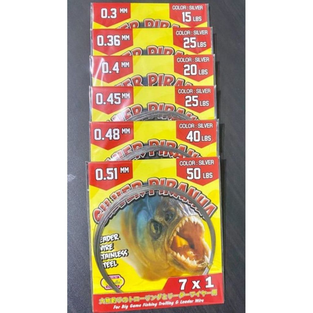 neklin seling kawat pancing stella SILVER PIRANHA 7x1