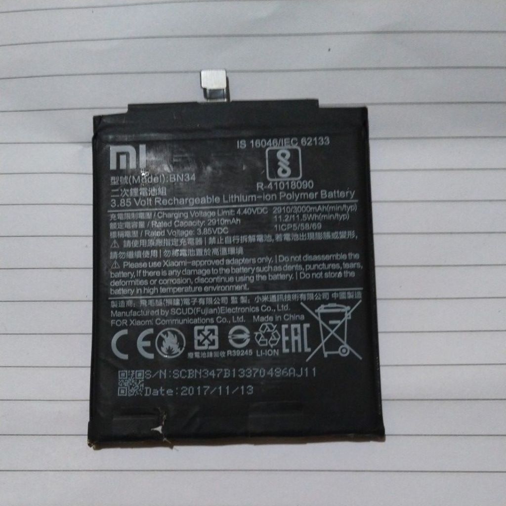 baterai original copotan redmi 5A tested