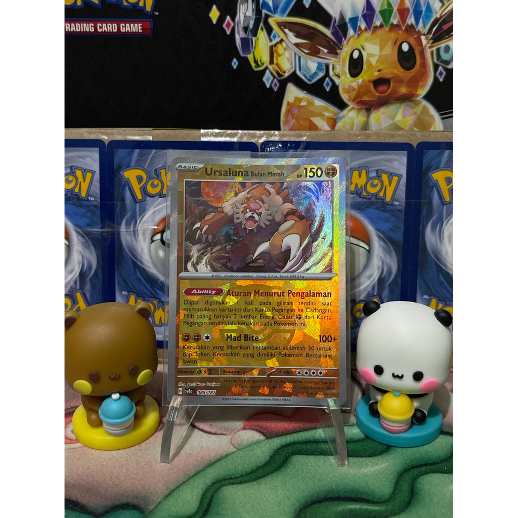 Ursaluna Bulan Merah (MASTER BALL) sv8a 085/187 Kartu Pokemon TCG Card Game Indonesia Original