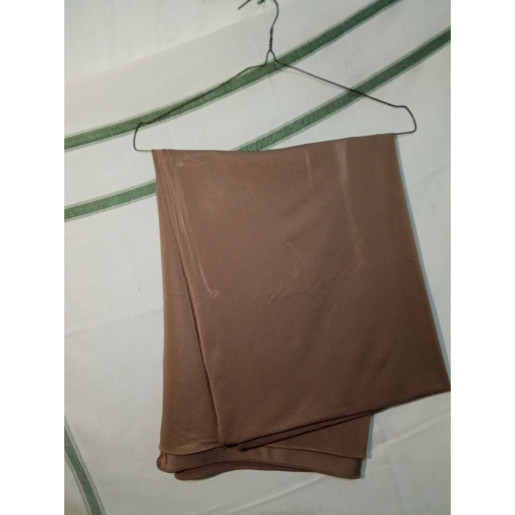 PRELOVED JILBAB PASHMINA KAOS JERSEY MOCCA