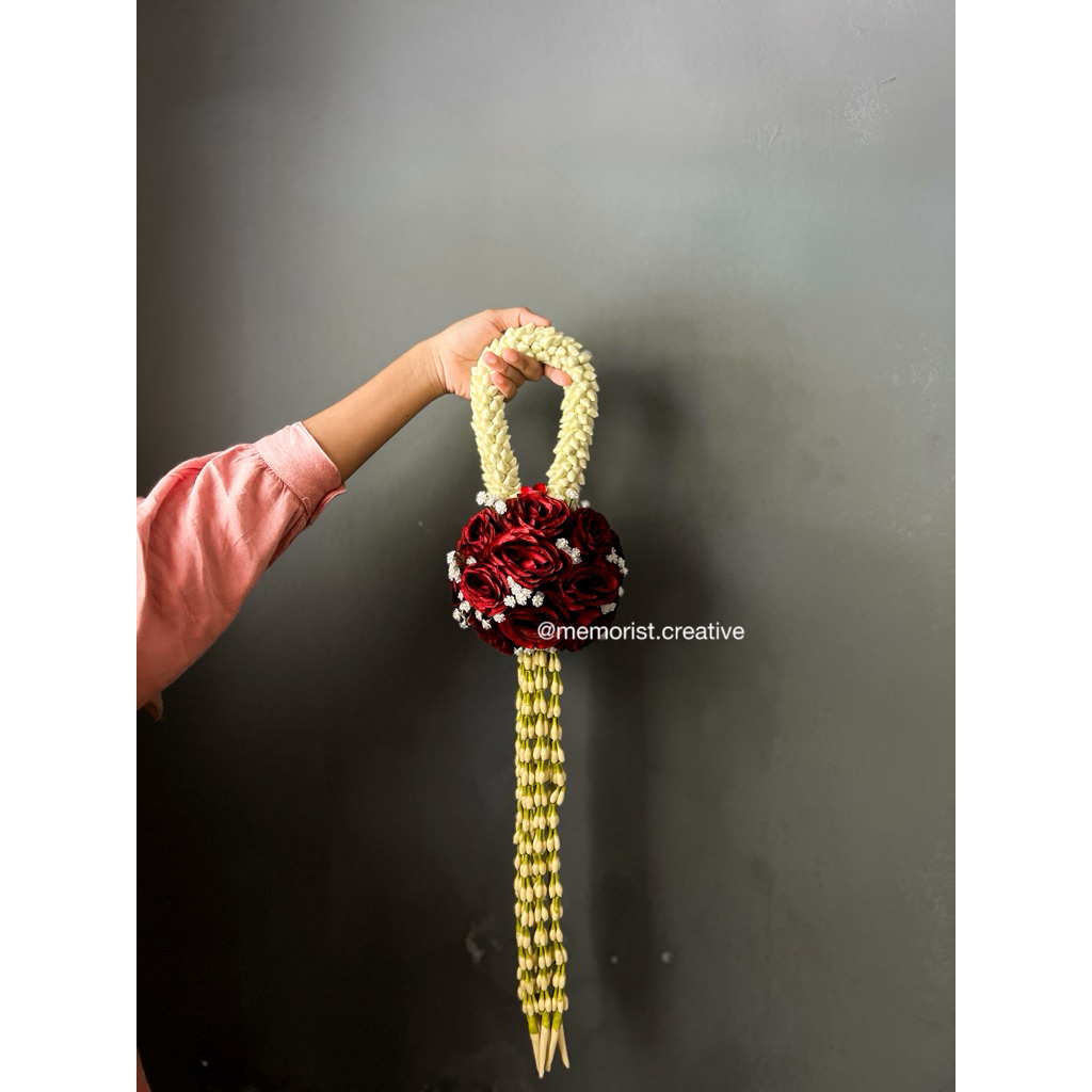 Gelang Ronce Melati imitasi premium Buket Melati Ronce Melati Wedding Hand Bouquet Melati