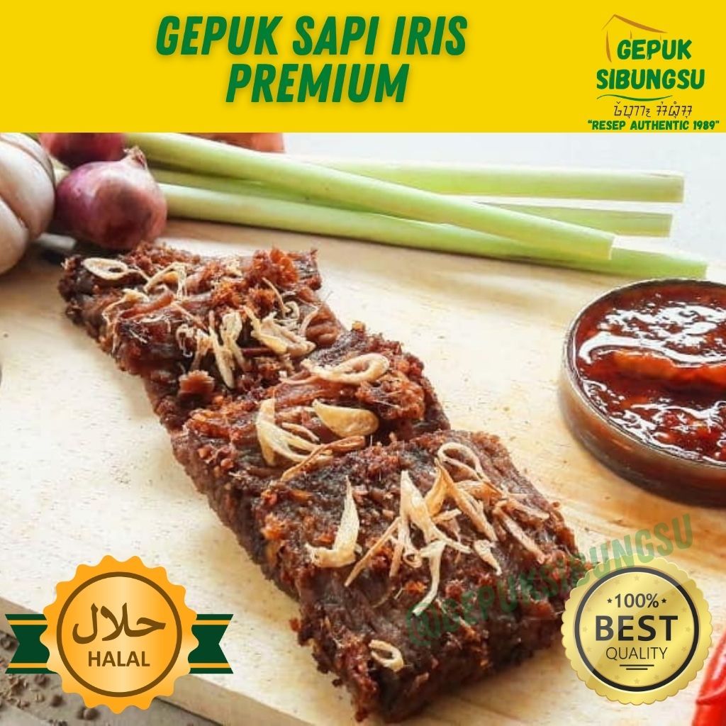 Gepuk Sibungsu - Empal Sapi Iris Praktis Khas Bandung 100gr Matang Siap Saji Vacuum