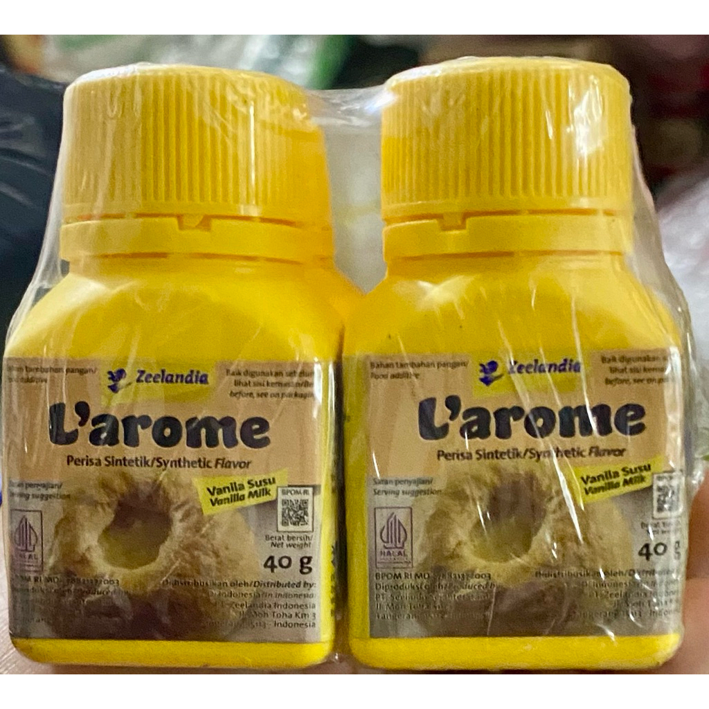 larome l’arome vanilla vanila susu bubuk vanili milk zeelandia botol 40gr