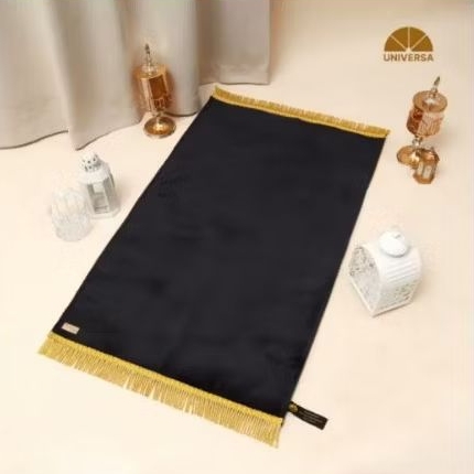 SAJADAH PREMIUM DEWASA UNIVERSA Hitam polos - L Sajadah Tebal