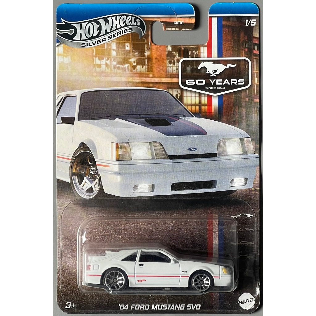 HOT WHEELS/HOTWHEELS SILVER SERIES FORD MUSTANG 60th ANNIVERSARY 84 FORD MUSTANG SVO