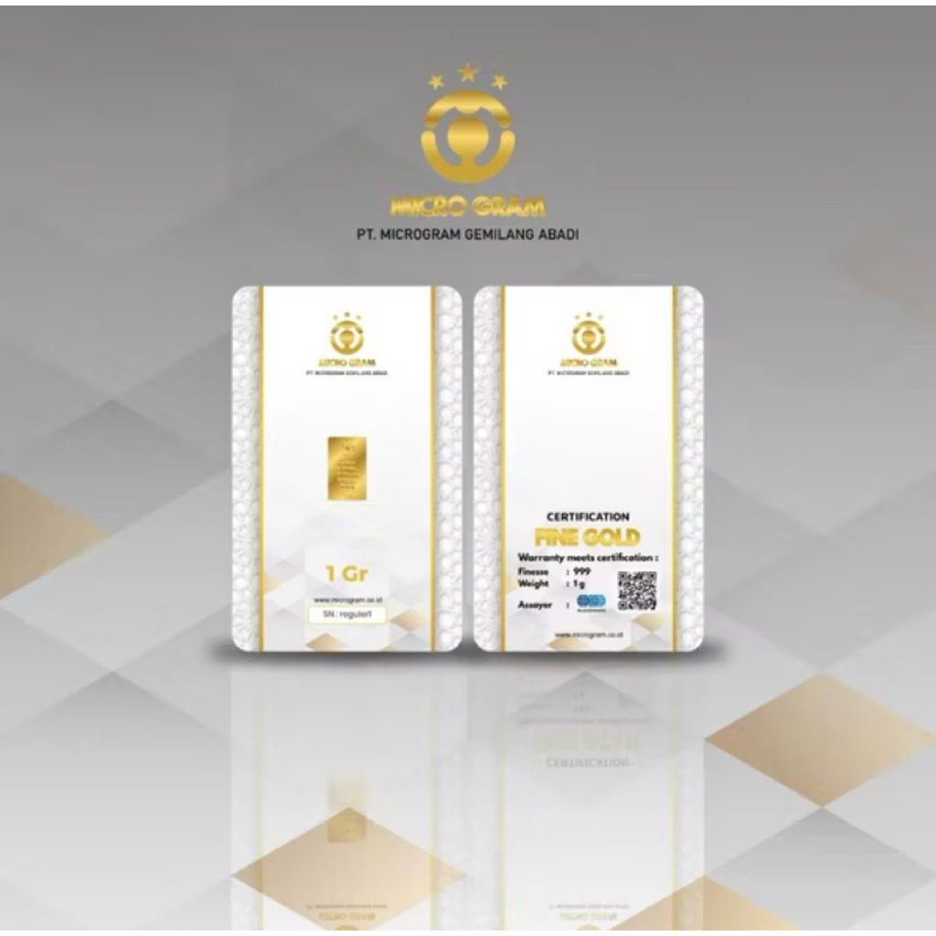 EMAS BATANG 1 Gram  MULIA 24 KARAT BERSERTIFIKAT RESMI SUCOFINDO