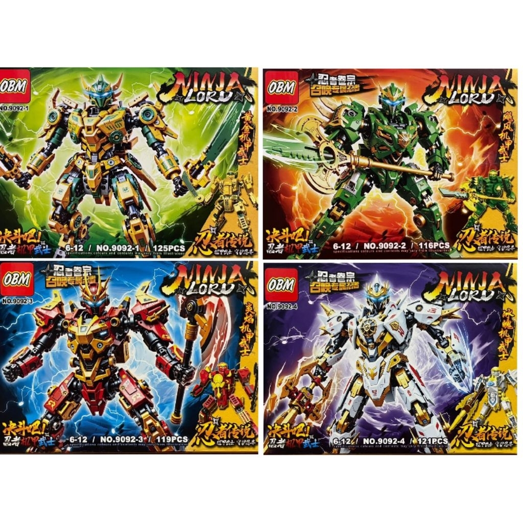 OBM9092 Mainan edukasi anak bricks block seri robot ninja