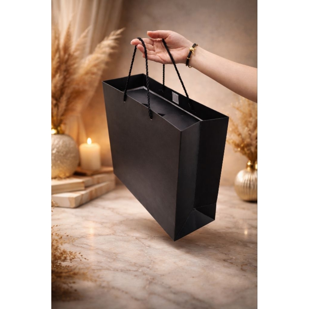 paper bag hitam polos paper bag kado ulang tahun anniversary wisuda souvenir