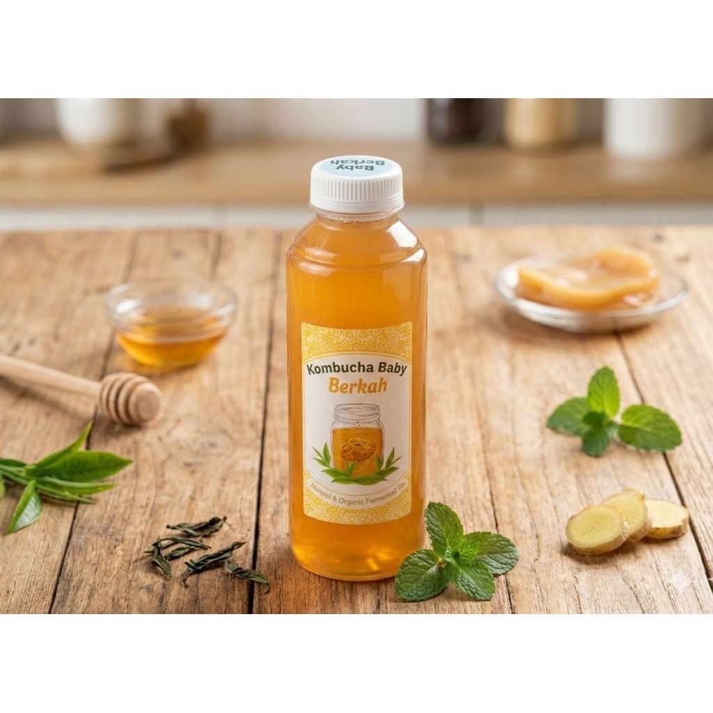MINUMAN KOMBUCHA BABY BERKAH BY BU JEN ORIGINAL / MINUMAN KESEHATAN KOMBUCHA / MINUMAN KOMBUCHA TEH 