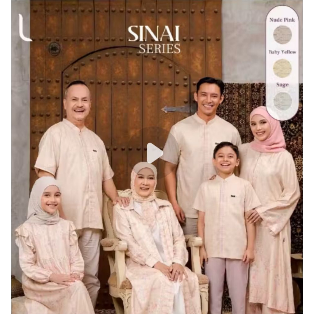 SARIMBIT ELZATTA KELUARGA SINAI GAMIS LEBARAN COUPLE AYAH IBU