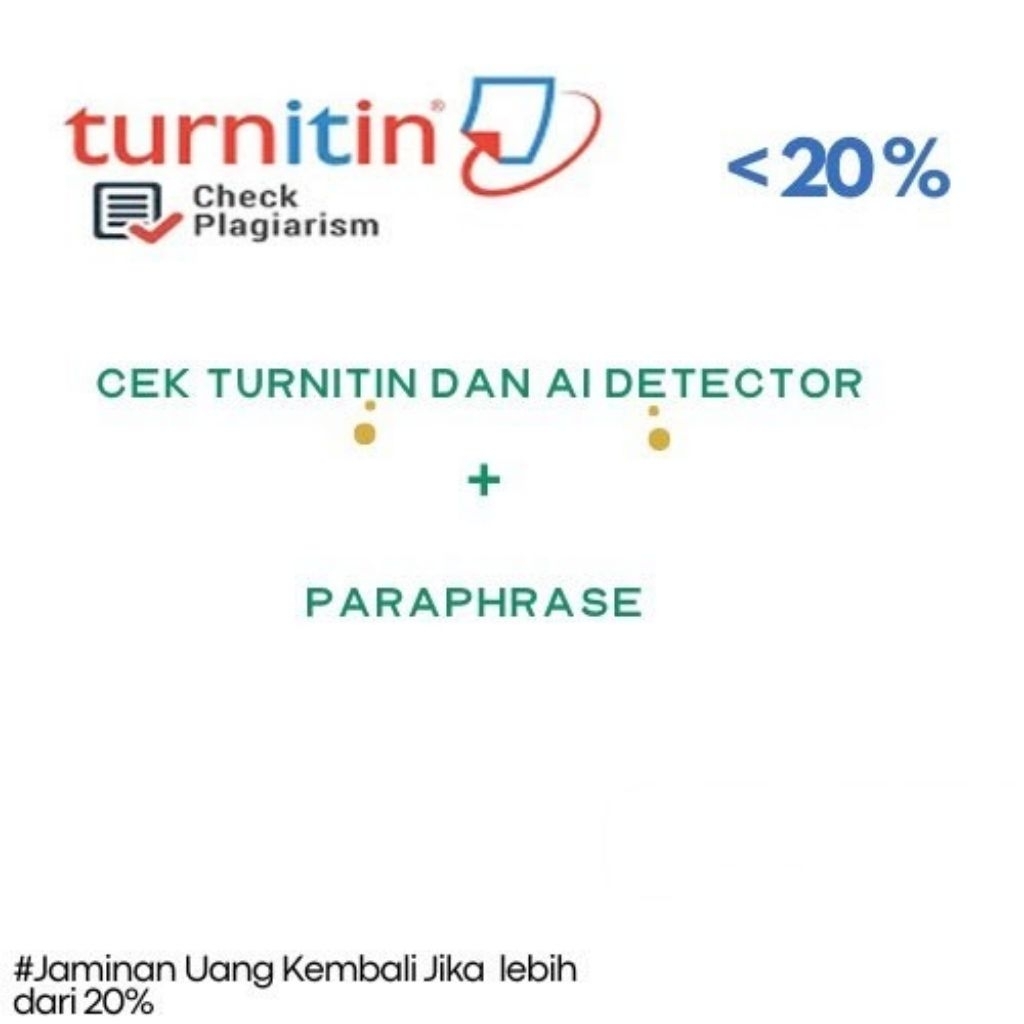 Cek Turnitin, Ai Detector + Paraphrase <20%