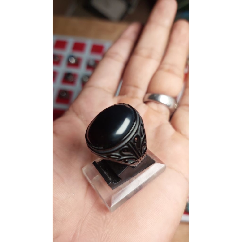 cincin batu yaman wulung ring hitam
