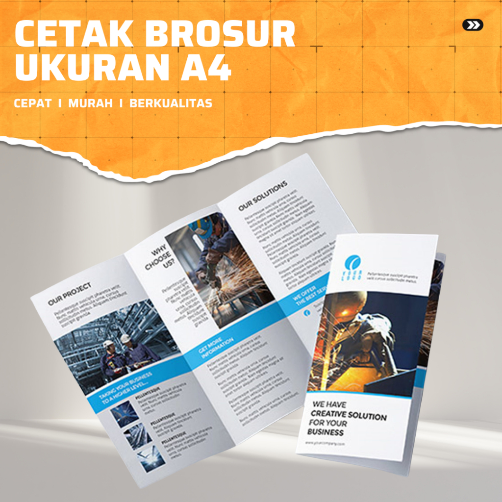 Cetak Brosur Promosi Ukuran A4 AP 120 150 GSM