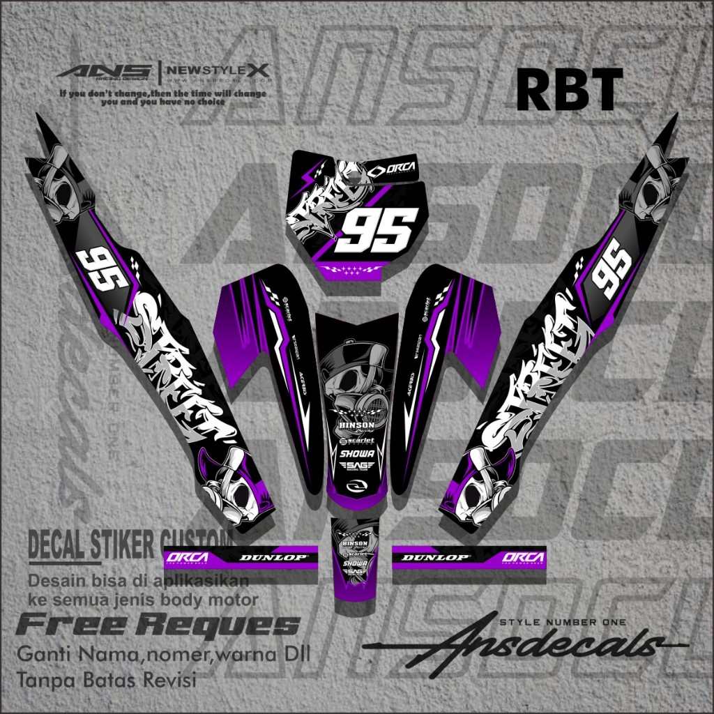 DECAL RBT BODY JUPITER YAMAHA VEGA NEW FULL BODY DEKAL STICKER STRIPING TERBARU HONDA REVO
