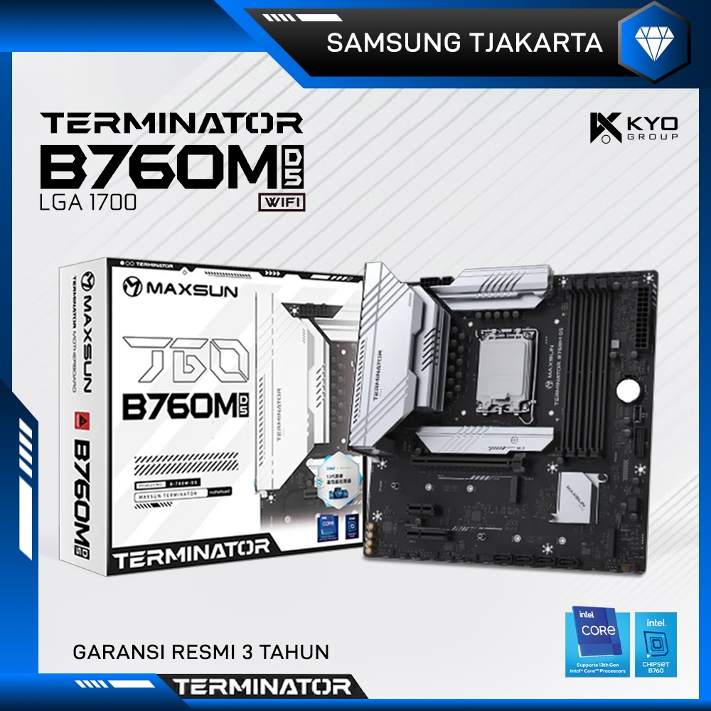 MOTHERBOARD MAXSUN Terminator B760M D5 WIFI 6E DDR5 Intel LGA 1700 Micro ATX KYO Group MOBO DDR5 M-A