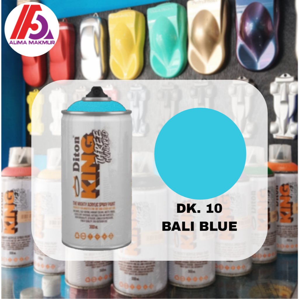 Diton King DK 10 Bali Blue 300ml / Pilok Diton King / Cat Semprot Diton King Biru