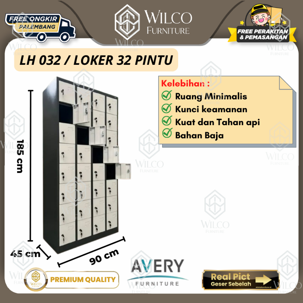 Loker Baja 32 Pintu LH 032 by Avery Furniture  | Locker Baja Serbaguna Tahan Api