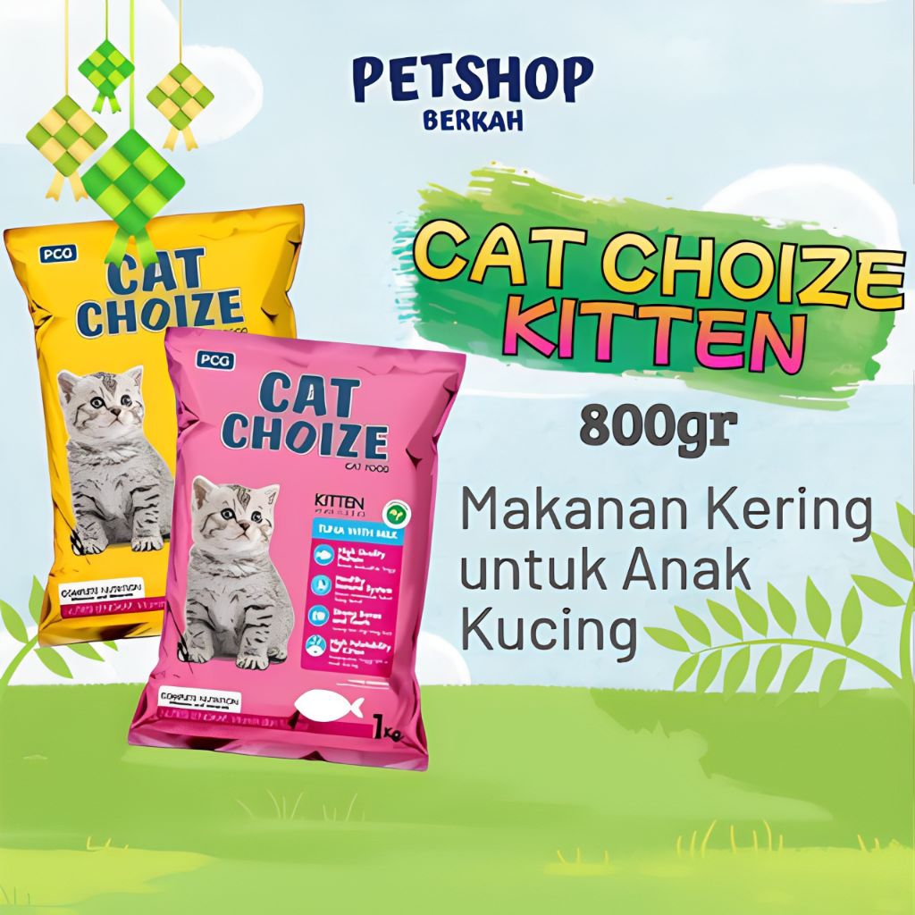 CAT CHOIZE KITTEN - MILK 1Kg Makanan Kucing Umur 2 - 12 bulan