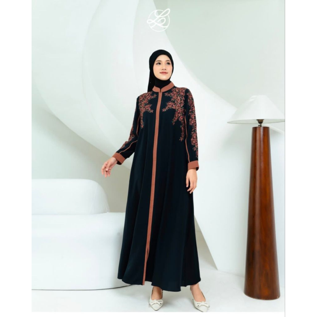 SET GAMIS LAROSA 016.117 ORIGINAL  /  GAMIS LAROSA ORI SET HIJAB  /  ABAYA HITAM MATERIAL TERBAIK mi