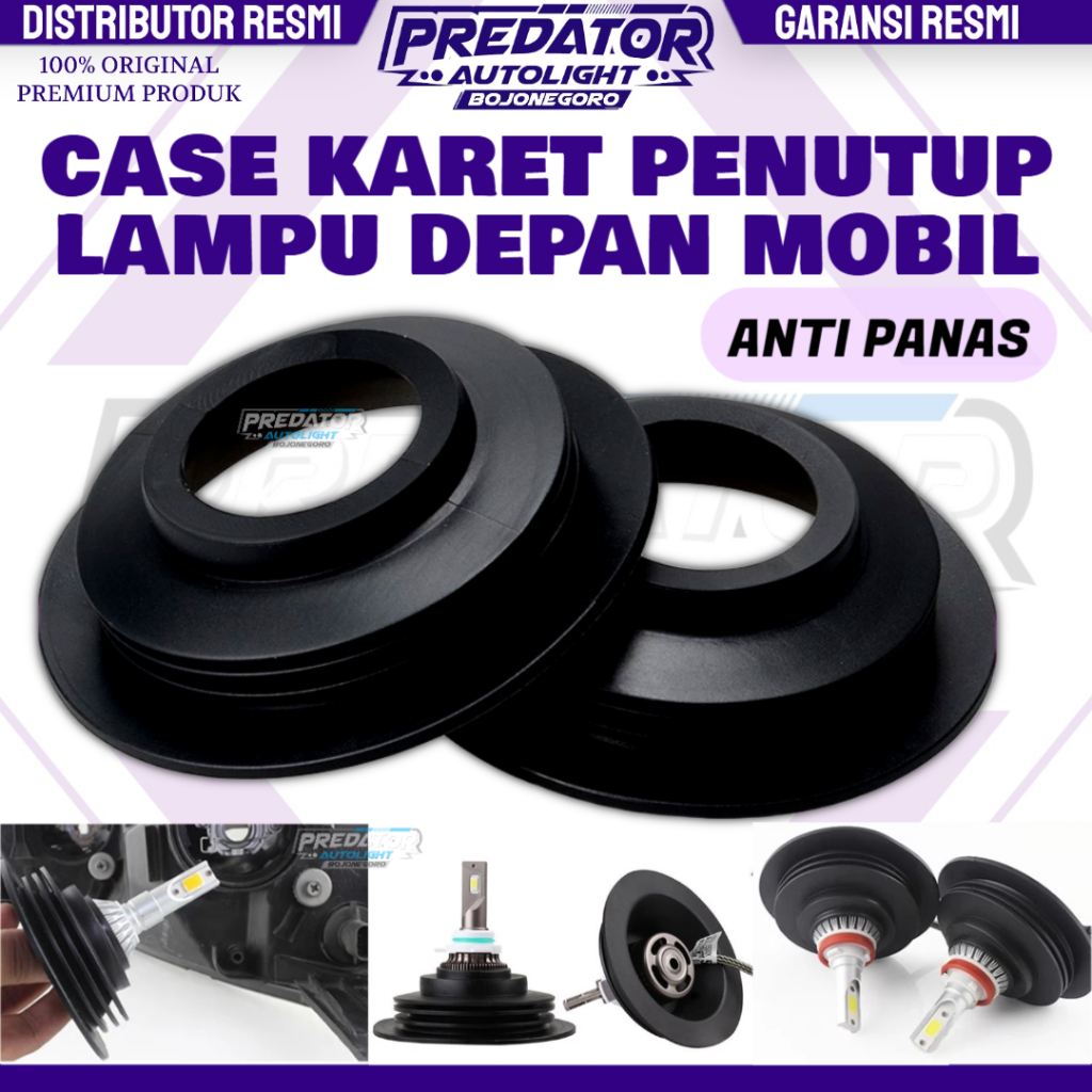 Case Karet Penutup Headlamp Mini Projie Mobil Tahan Panas