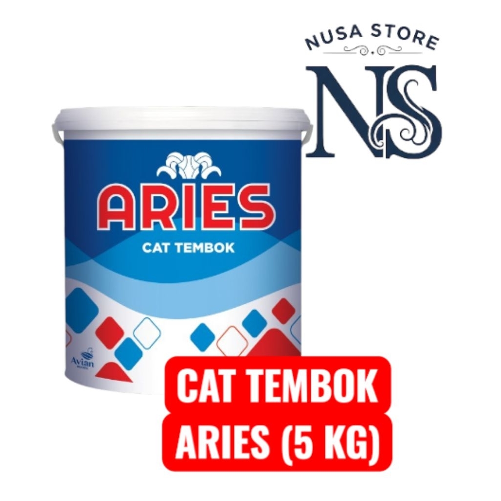 CAT TEMBOK DINDING ARIES AVIAN BRANDS 5KG / CAT TEMBOK MURAH BERKUALITAS / CAT DINDING ARIES