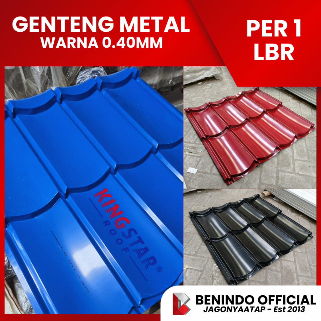 GENTENG METAL GALVALUM WARNA 2*4 - KINGSTAR ROOF 0.40MM