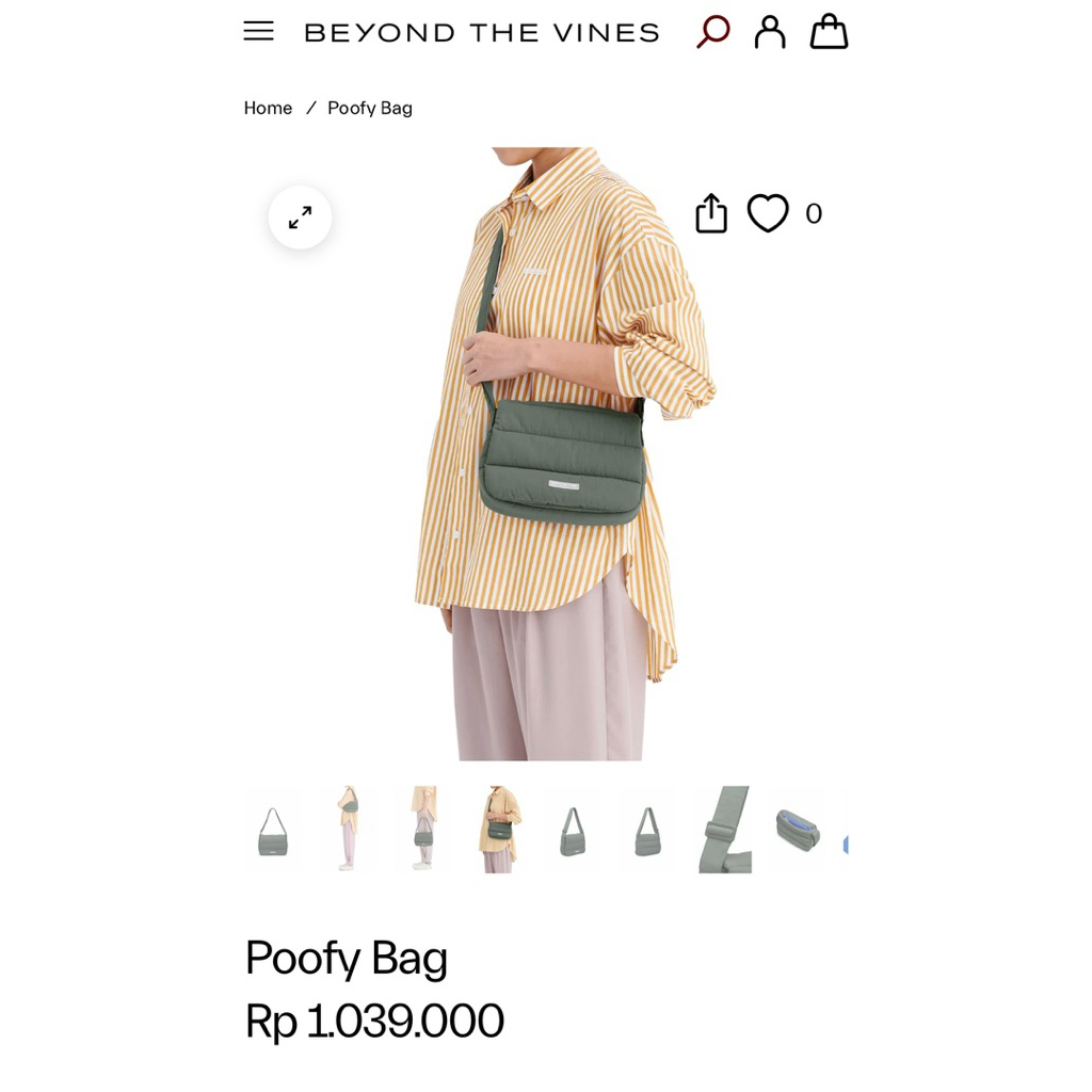 Preloved BTV poofy bag Original