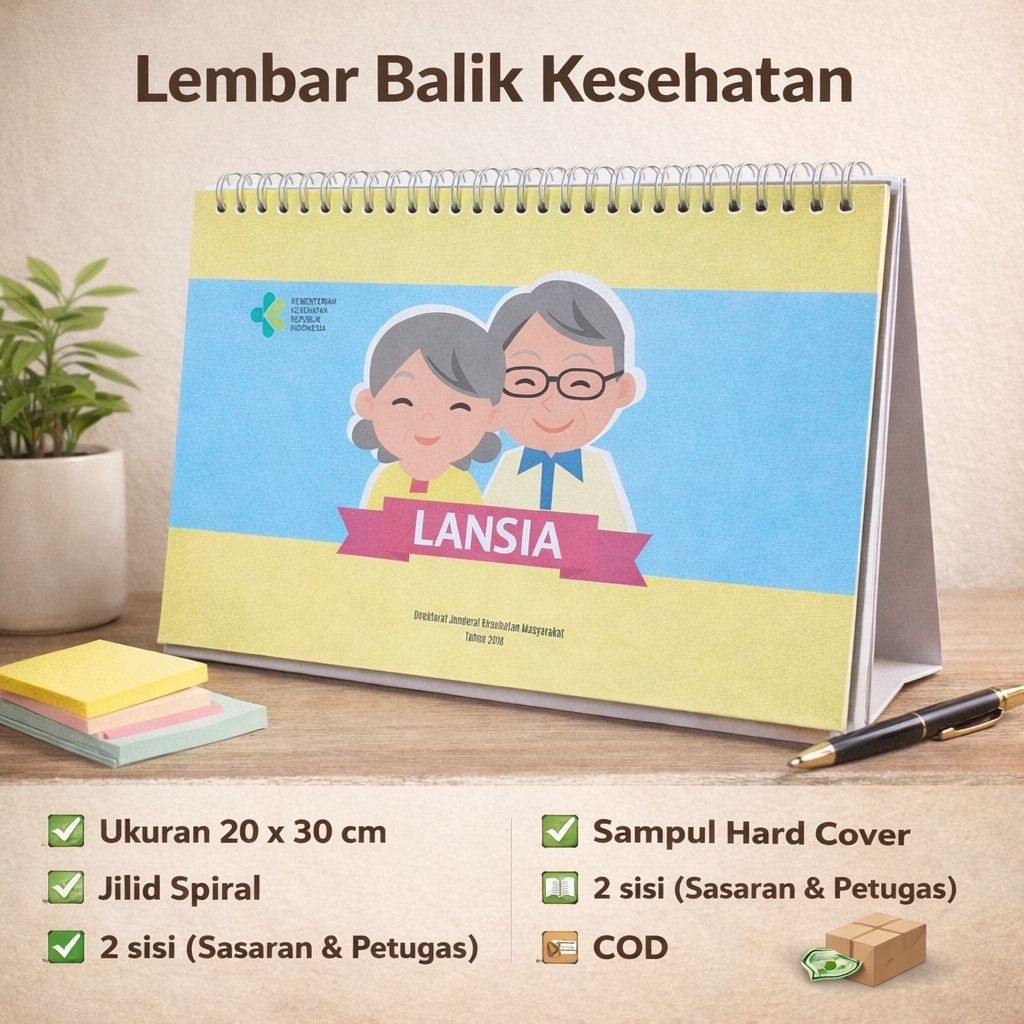 Lembar Balik Lansia - Lembar Balik Kesehatan lansia - Lembar Balik Promkes