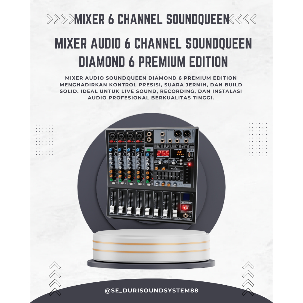 Soundqueen Diamond 6 Mixer 6 Chanel Bluetooth Premium Ediition