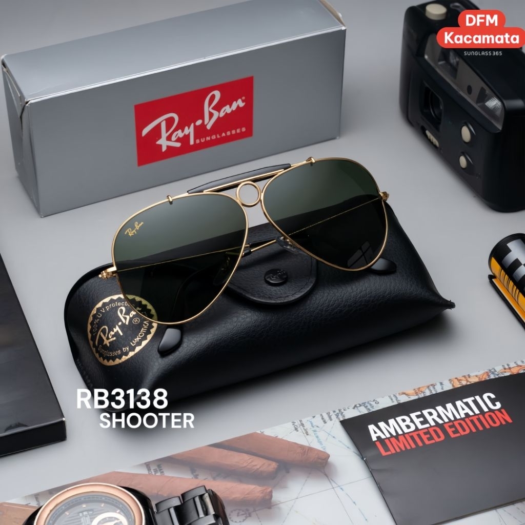 Kacamata Ray-Ban Original Shooter RB3138 58 Sunglasses Unisex