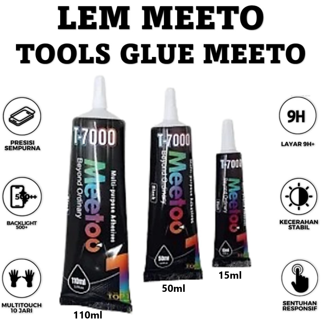 LEM LCD HP / LEM MULTIGUNA MEETOO BLACK / HITAM TOUCHSCREAN LCD 15ML / 50ML / 110ml