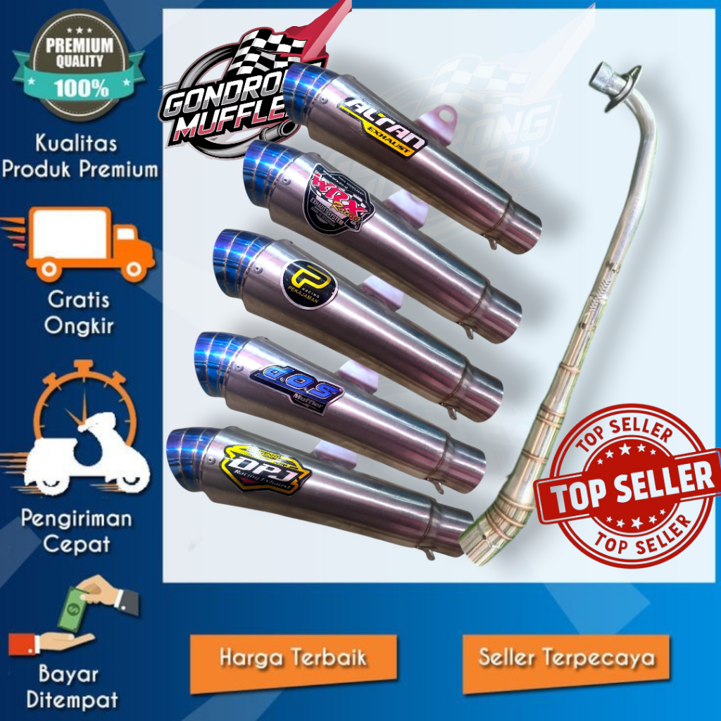 KNALPOT RACING dpj NETRAL BEBEK JIGSAW KEONG BLUE UNTUK JUPITER