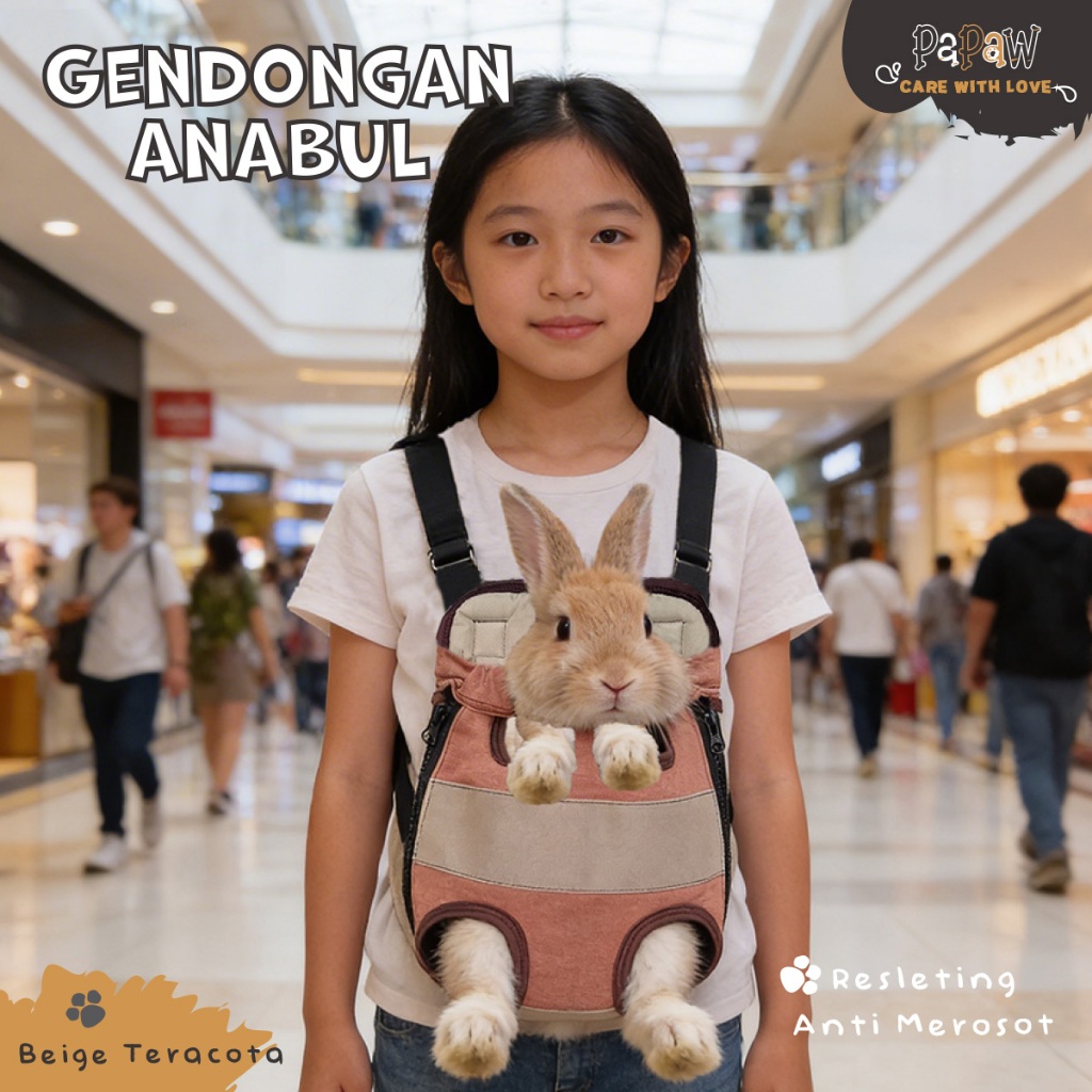 Tas Kucing Gendong Gendongan Depan Belakang Kitten Anjing Lucu Kecil Besar Hewan Jumbo