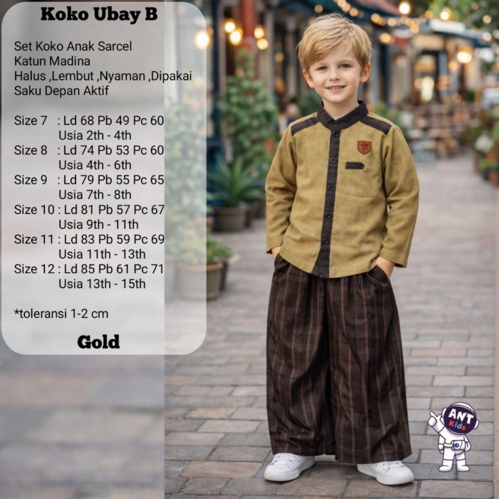 SETELAN KOKO SARCEL ANAK - UBAY KODE B