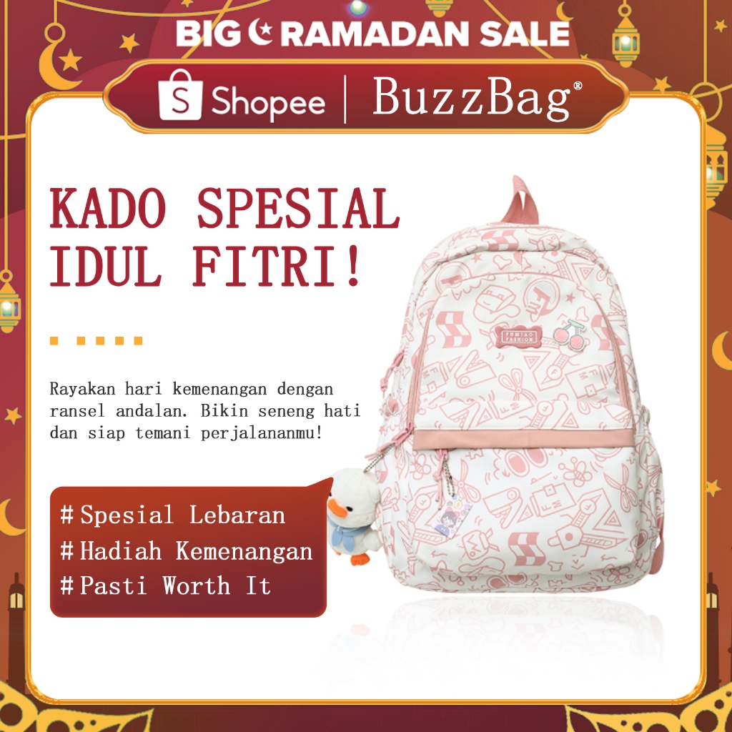 BUZZBAG - Tas ransel sekolah wanita ransel sekolah korean style wanita tas sekolah lucu korean style