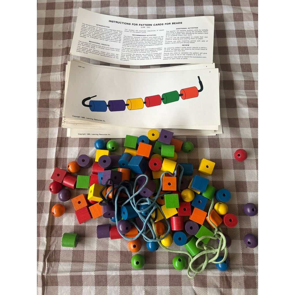 preloved mainan edukasi learning resources wooden beads