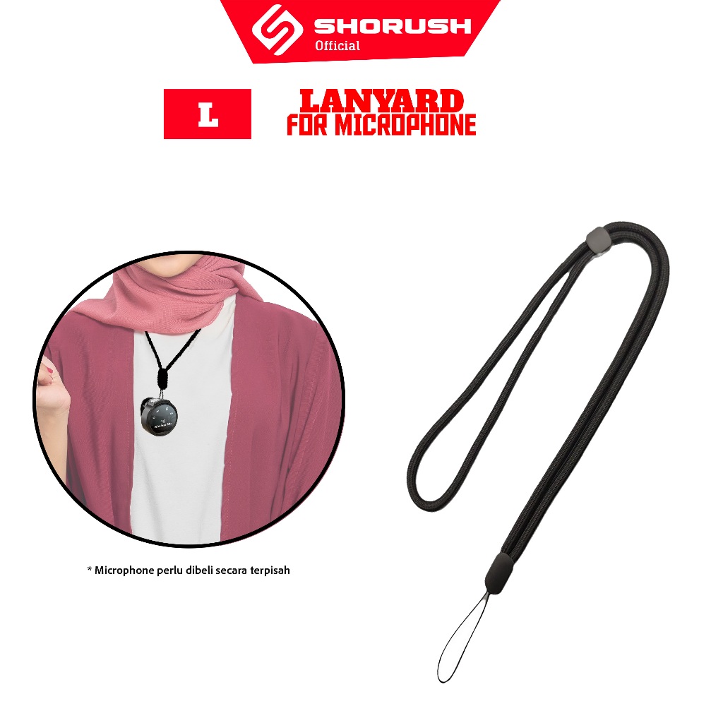 Shorush Lanyard for Microphone Wireless Clip on Mic Lanyard Magnetic Adjustable