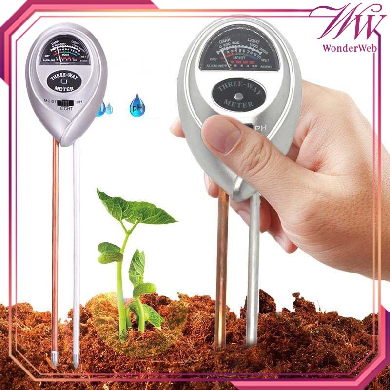 3in1 Alat Pengukur Ph Tanah Soiltoscop Alat Cek Ph Tanah Ph Tester Tanah Light Meter Soil Analyzer A