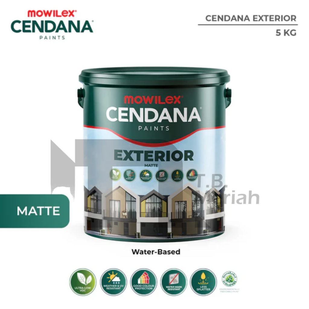 Cat Tembok Cendana Exterior Warna Putih 5Kg & 25 Kg Cat Untuk Luar / Mowilex Cendana Hasil Matt