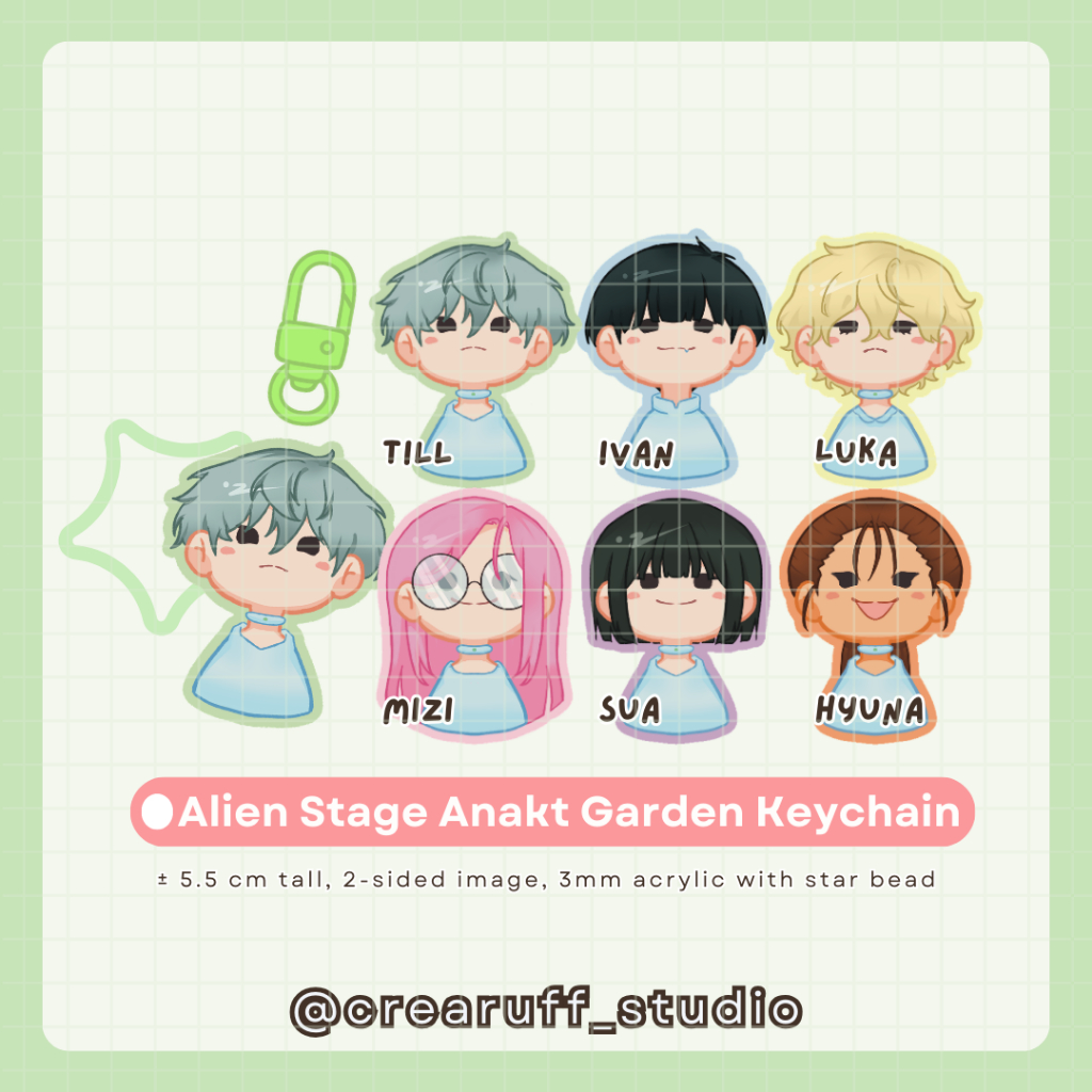 [CREARUFF STUDIO] Alien Stage | ALNST Mizi, Sua, Hyuna, Till, Ivan, Luka Keychain