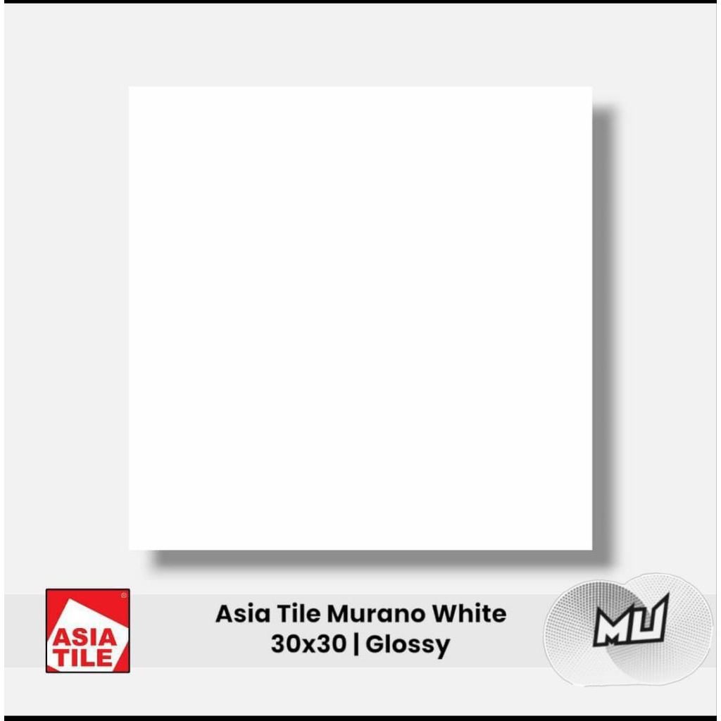 keramik lantai Asia tile 30x30 Murano putih polos Glossy